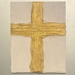 Handmade Textured Art Cross